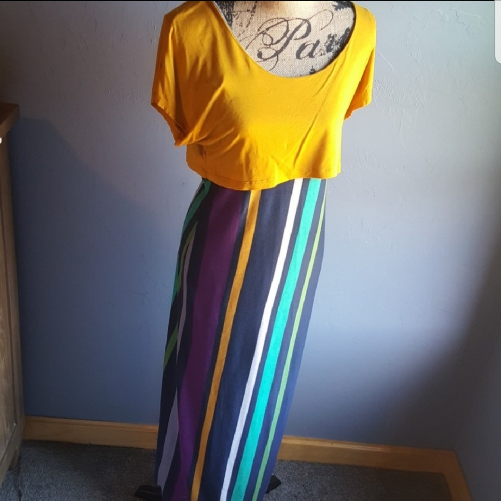 Gilli striped maxi dress